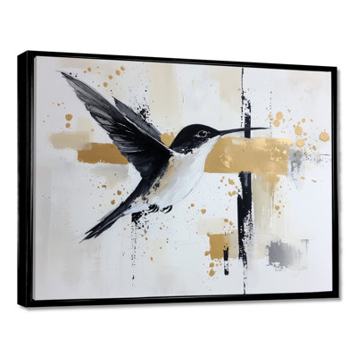 Aquarelle abstraite colibris, vol I - impression murale de colibri