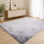 Tapis gris moelleux de qualité supérieure de 7,5 po x 9,5 pi avec tapis moelleux moderne mesurant 89 x 113 po
