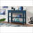 Navy Blue Mid-Century Solid Wood Sideboard Couch Table - 2 Drawers 2 Shelves, Easy Assembly