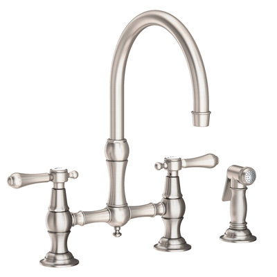 Chesterfield Kitchen Bridge Faucet with Side Spray