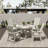 Laguna 47" W Round Plastic Outdoor Dining Table with Umbrella Hole-71388923