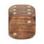 Boîte de rangement en bois de manguier et laiton en forme de dés pour bureau à domicile ou salon, ensemble de 5 à 4 po