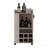 Bar Cart with Cabinet, 6 Built-in Wine Rack and Casters-1422823104