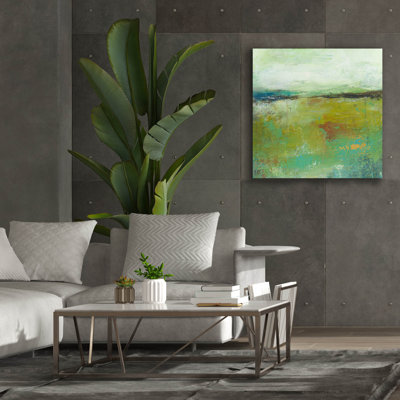 'Turquoise 1' by Lesley Birch Canvas Wall Art