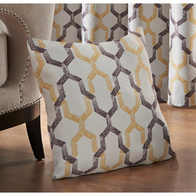 Odle Geometric Blue Square Throw Pillow Cover