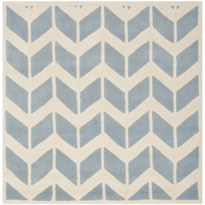 Deedie Hand Tufted Wool Chevron Rug