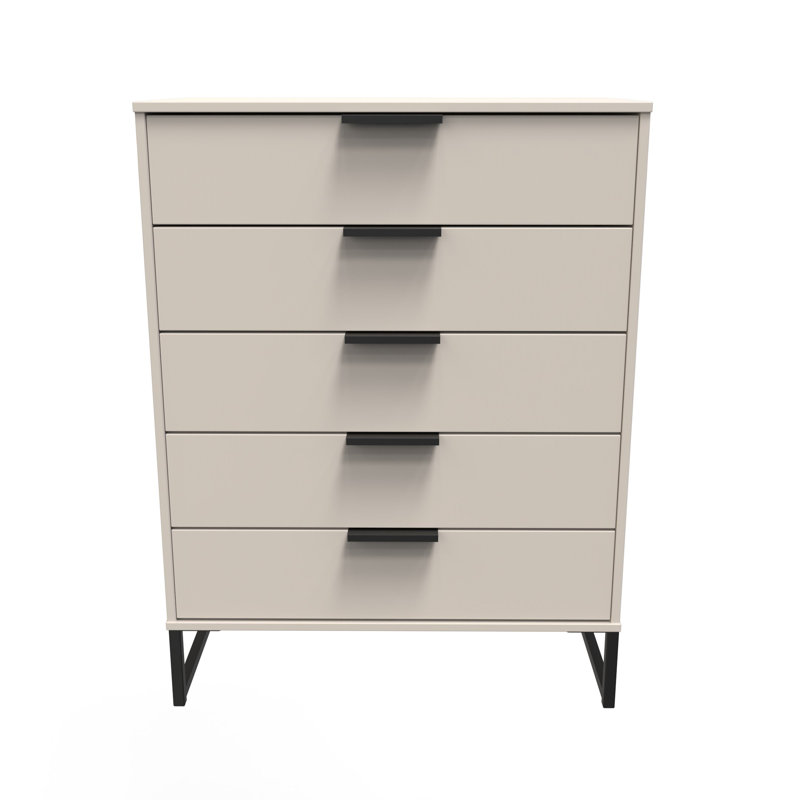 Turah 77cm W 5 - Drawer Chest of Drawers, Kashmir Matt