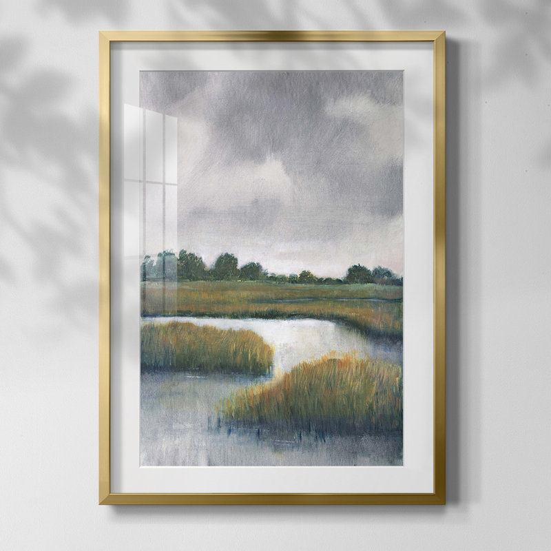 Barxan IV, reproduction encadrée, Blanc, Papier avec cadre doré