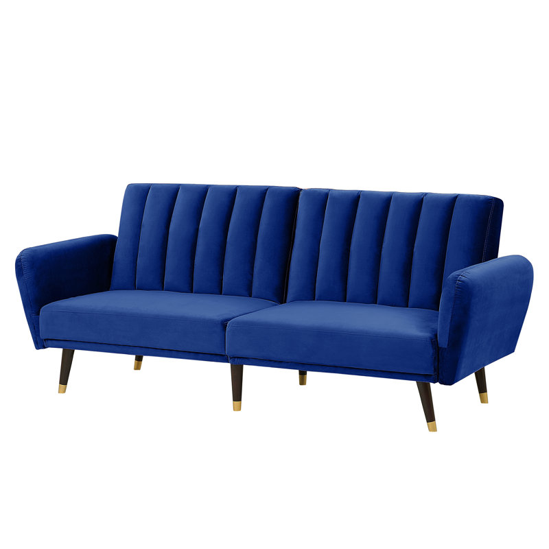 Fawcett 3 Seater Sleeper, Blue 100% Polyester