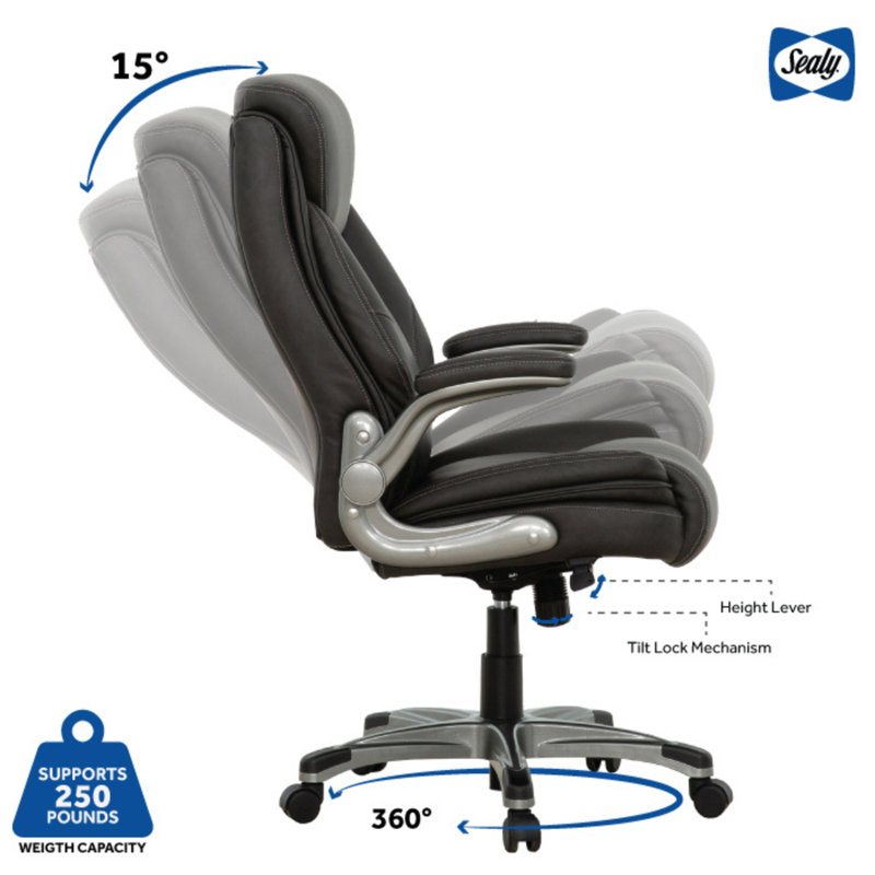 Sealy® Ryder Ergonomic High-Back Executive Office Chair with