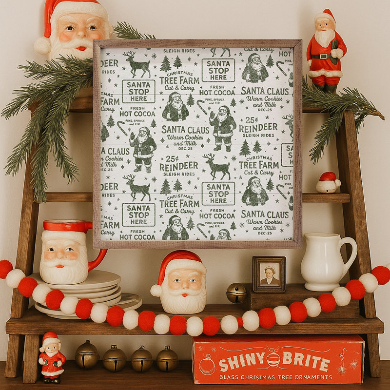 Motif de Noël blanc, Vert