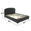 Lit oriental tapissier en toile de jute avec 1 tiroir sous le lit-1488430051-1488430054