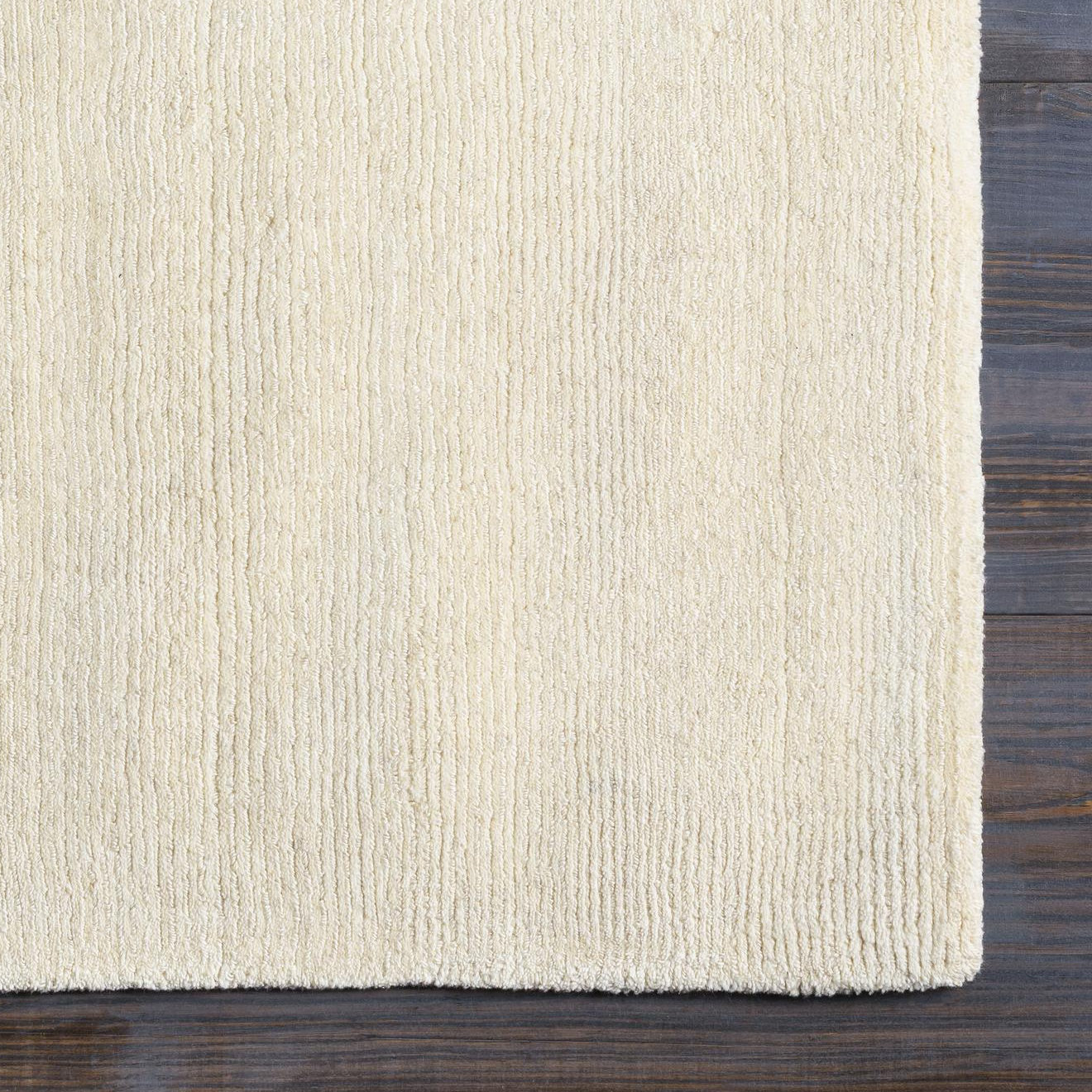 Crowe Light Beige Hand-Loomed Wool Rug, Sample 18" x 18"