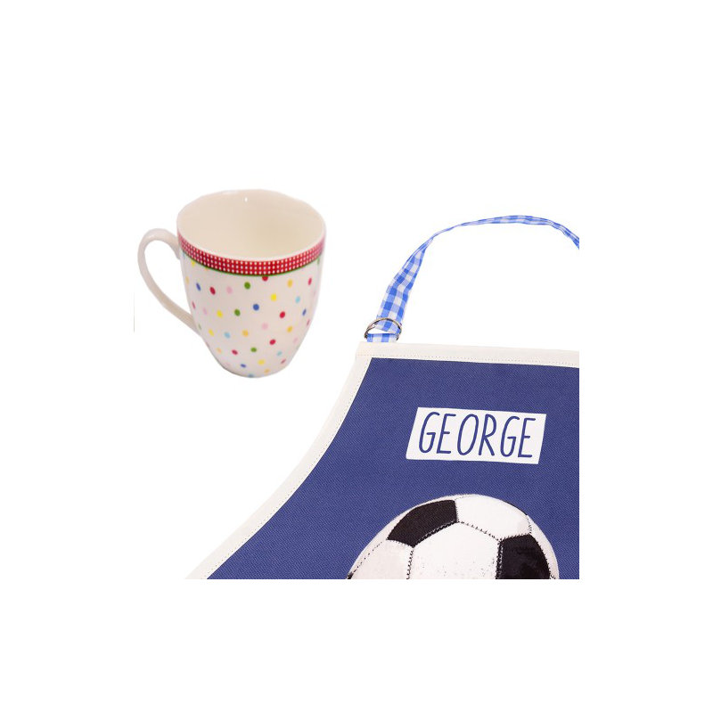 Football Childrens Apron, Navy, 2-5 Years