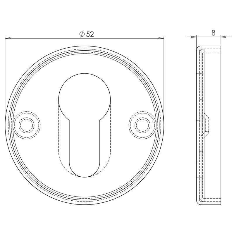 Euro Profile Escutcheon