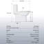 Toilette puissante à double chasse 1,1 / 1,6 avec chasse d'eau Tornado, conforme, siphonique, cuvette sans rebord et siège mat à fermeture douce moderne à une hauteur, cuvette, certification matte à fermeture en douceur