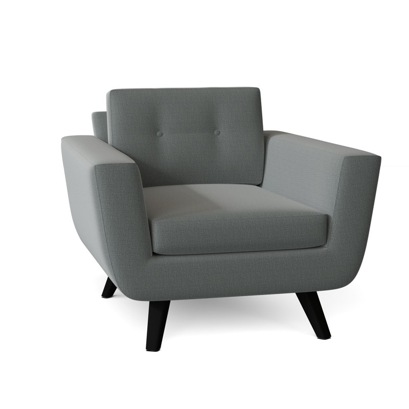 Fauteuil Callie, Merle bleu Marlow, Noir, Plumes / duvet