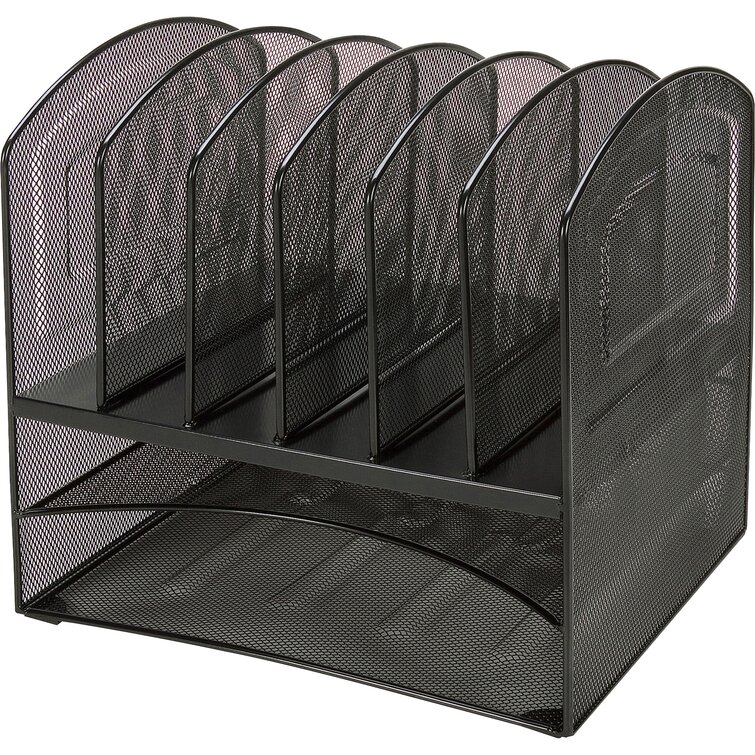 Lorell Divided 4-Tier Desktop Organizer - Black