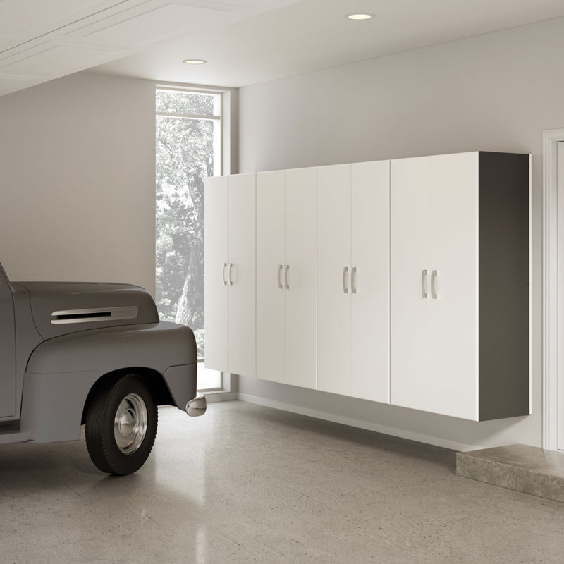 Armoire de rangement de luxe 4 pièces, Noir / carbone argenté