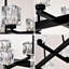 Suspension moderne pour salle à manger - 10 ampoules G9 en cristal noir avec structure métallique et hauteur réglable (10 ampoules G9 max. 40 W). Aspect luxueux, finition mate et linéaire. Idéal pour îlot de cuisine, bar ou table longue.