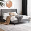 Lit plateforme tapissier Toderick avec aile de luxe et mélange de lin-985124329-985124324