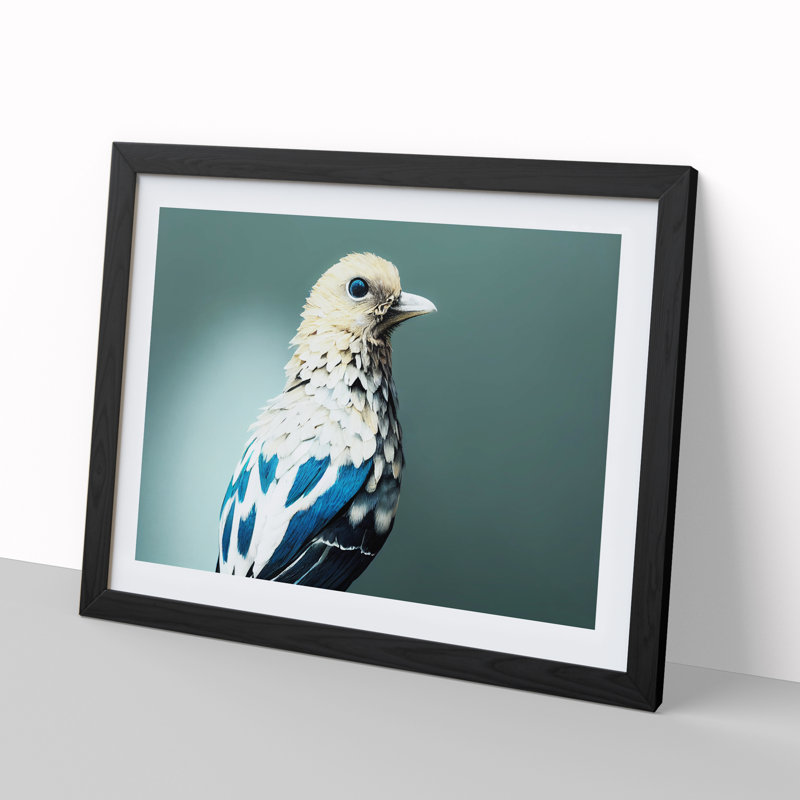 Luscious Bird - Single Picture Frame Print, Black, 46cm H x 64cm W x 2cm D