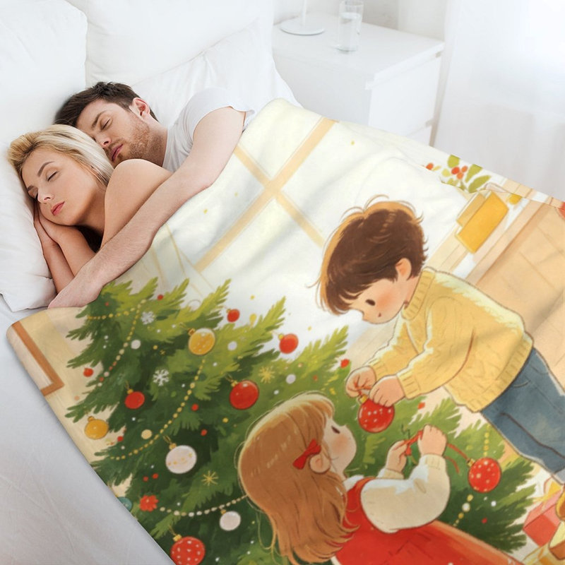 Jeté en flanelle de luxe Ornam, 30 po x 40 po