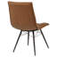 Chaise d'appoint de salle à manger en similicuir brun Aiken (ensemble de 4)