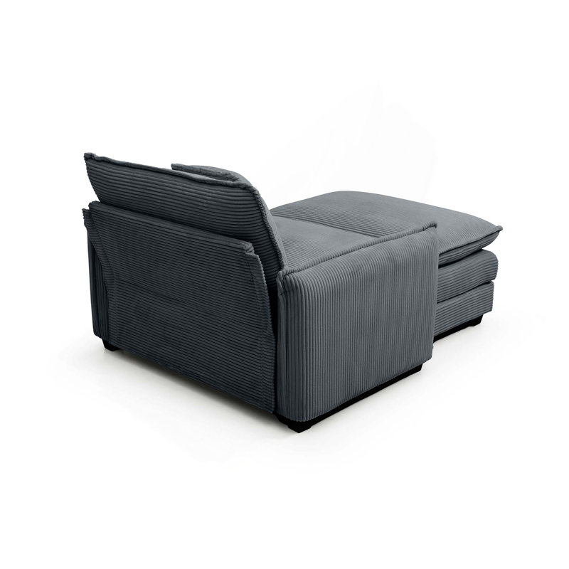 Canapé confortable à siège profond avec repose-pieds simple avec repose-pieds et un coussin, convient au salon et à la chambre à coucher, club plusieurs occasions
