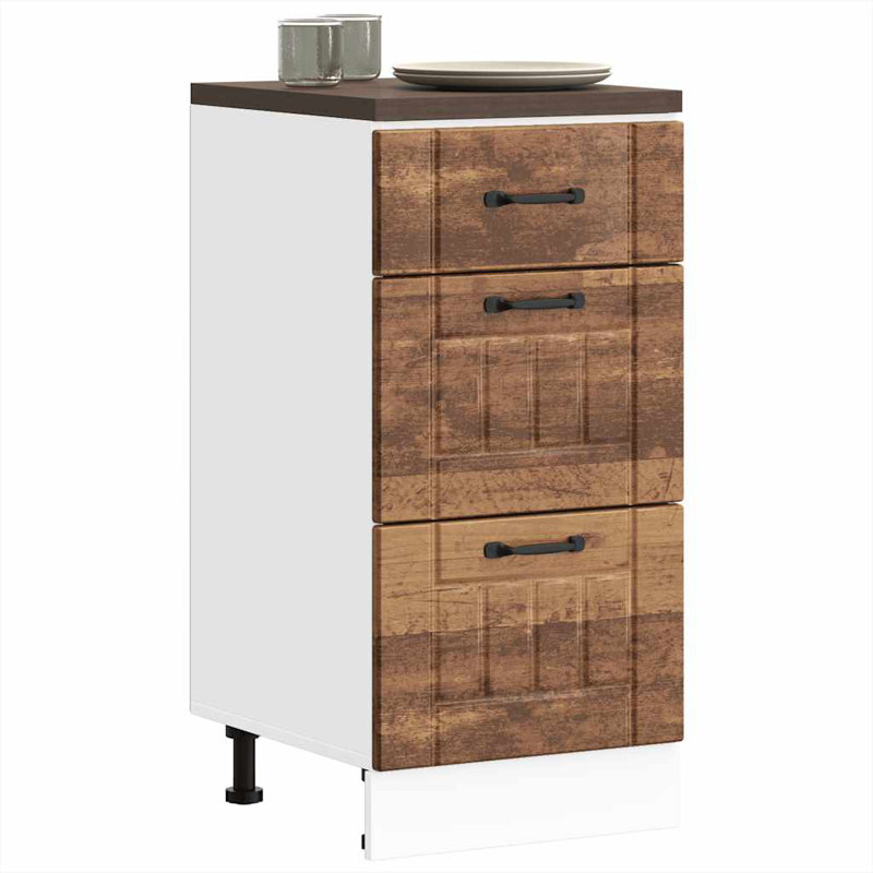 Atsabe Standard Base Cabinet, Old Wood, 81.5cm H x 40cm W x 46cm D