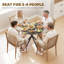 HOMCOM 80cm Round Dining Table, Industrial Kitchen Table with Steel Legs-648340200-648340203