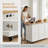 82.7 Inch Kitchen Island With Extendable Dining Table For 4-6 Person-1699513380