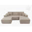 Canapé modulaire Cloud avec méridienne en U et assise profonde pour un confort ultime, aucun assemblage requis.-5640355