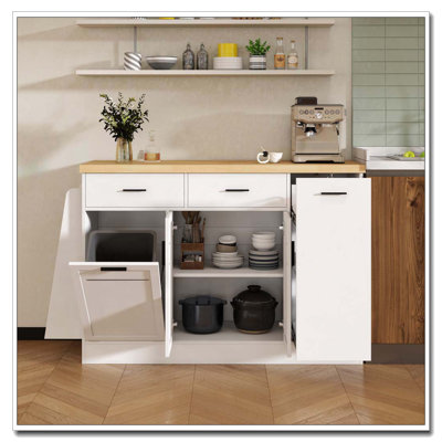 Multi-Functional Storage Sideboard,Kitchen Island Table