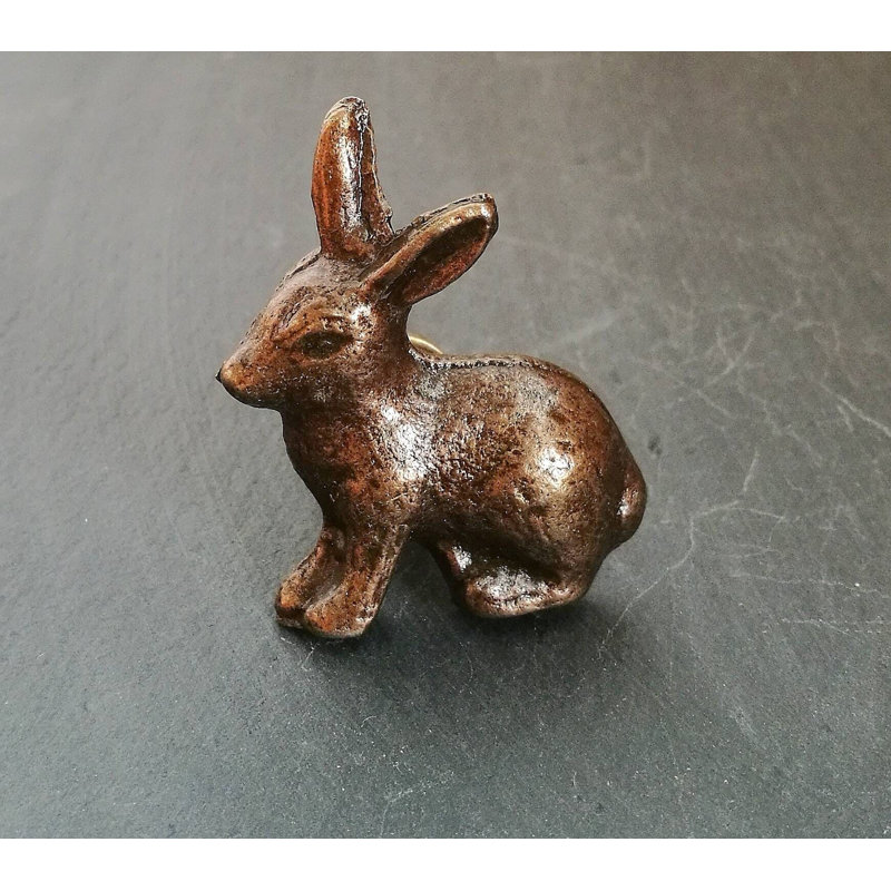 Antique Bronze Cute Bunny Knob