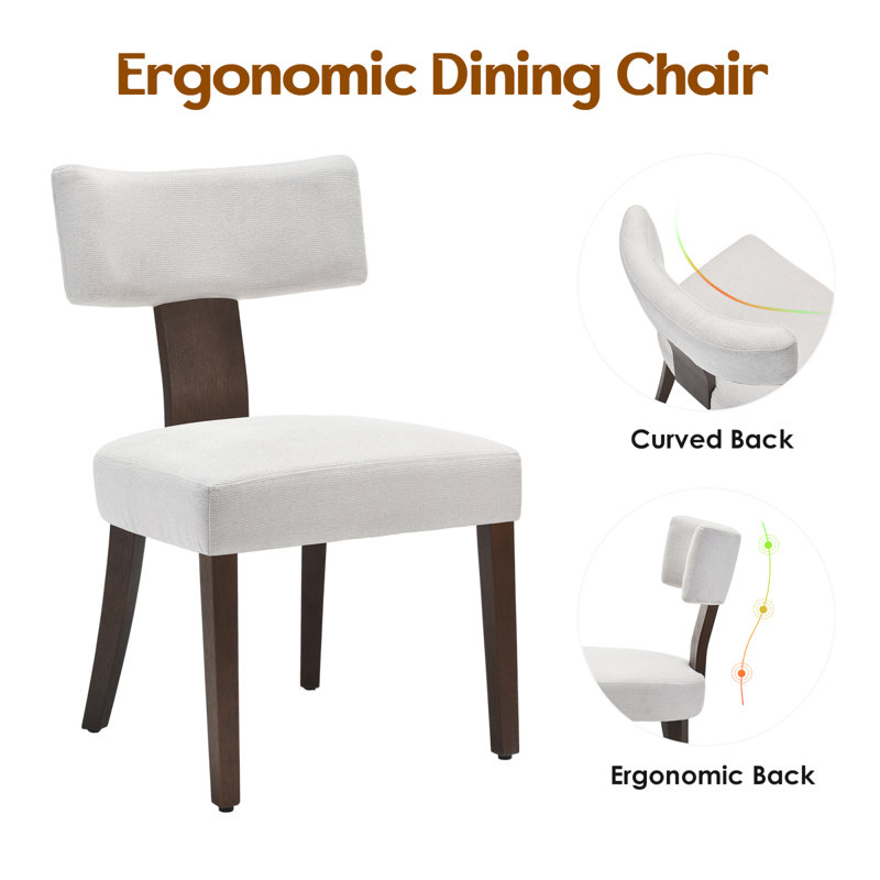Ensemble de chaises de salle à manger en bois compactes de style moderne pour une cuisine compacte