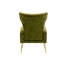 Fauteuil à oreilles en velours Citium-1807437131