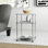 Beckett Glass Top End Table with Storage