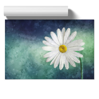 White Daisy Painting - Frameless Print