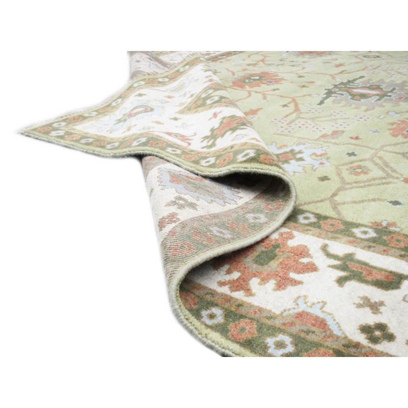 Tapis noué à la main 9 x 12 Oushak Art & Craft