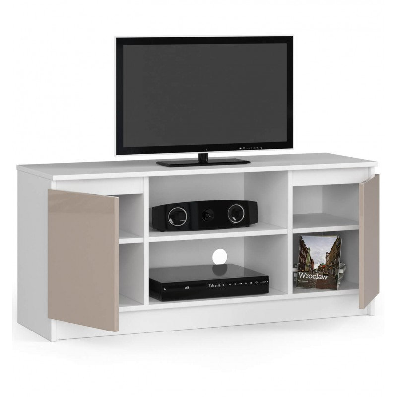 Renelso Unfinished Entertainment Centre for TVs up to 50", White/Cappuccino Gloss