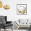 «21250 Gold and Light Floral White» par Oliver Gal, reproduction d'art graphique sur toile tendue-67604205-14306942-37956055