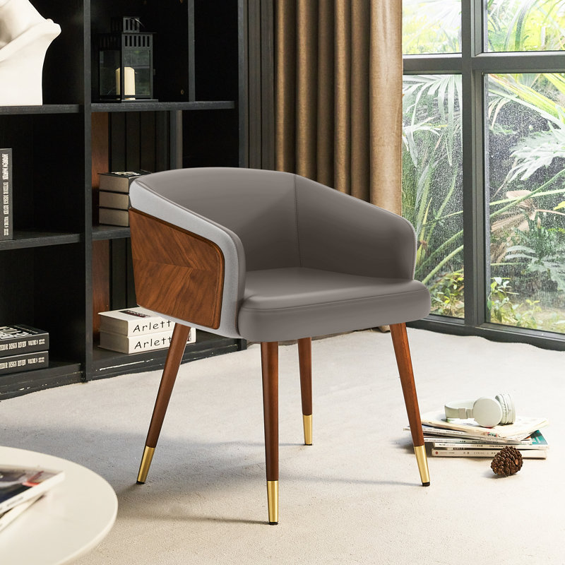Chaise rembourrée Enrico, Gris