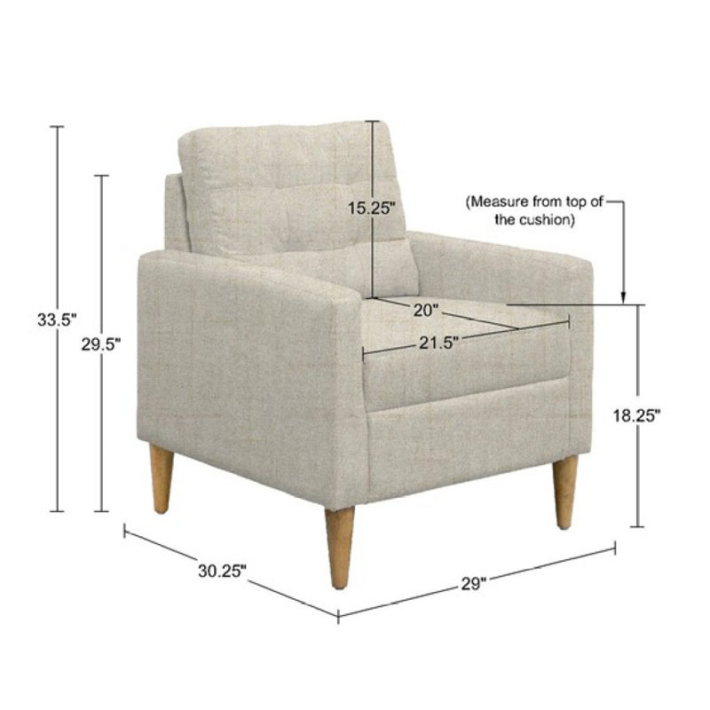 Chaise d'appoint à dossier capitonné Chaise capitonnée Chaise avec accoudoirs Chaise en bois Chaise naturelle