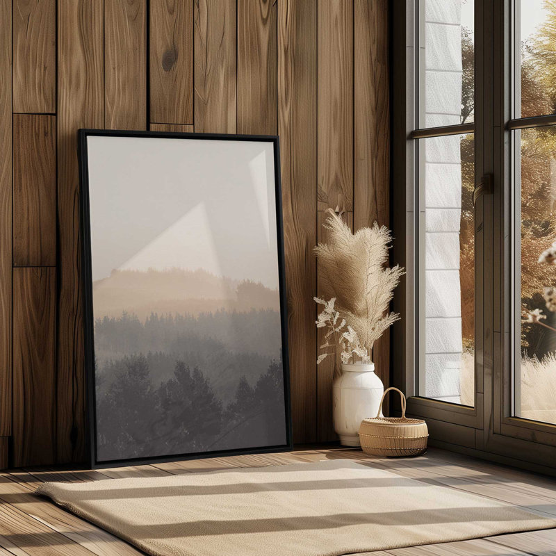 Impression sur toile Forest Veil, Cadre américain en érable flottant, H 48,75 po x l 32,75 po x P 1,75 po