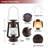Vintage Solar & USB-C Rechargeable LED Lantern with Flame Effect (Set of 2)