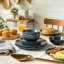 ALOFMO Blossom 12 Piece Stoneware Dinnerware Set, Service for 4-1166819736