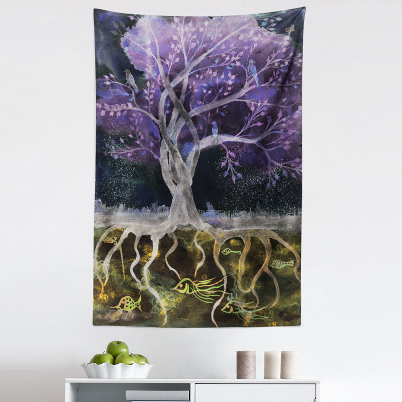 Tree of Life Tapestry Wall Hanging, 114.3cm H x 76.2cm W