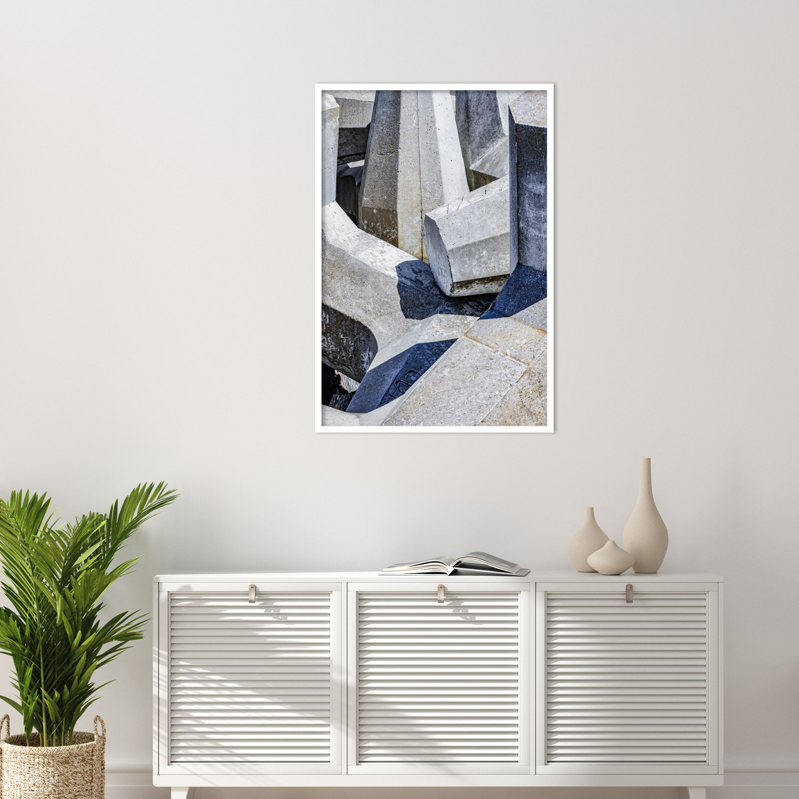 Pankow "Geometric 02" Print, White, 41" H x 28" W