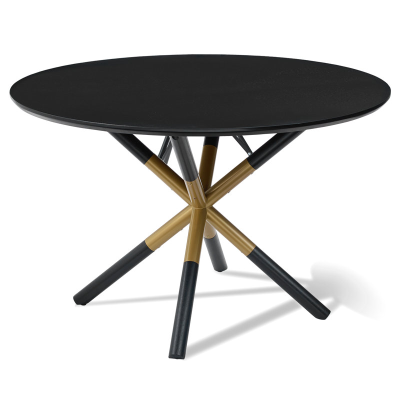 Doucoure Round Solid Wood Base Dining Table